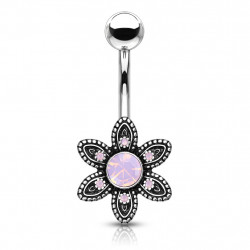 Piercing arcade 8 mm anodisé rose