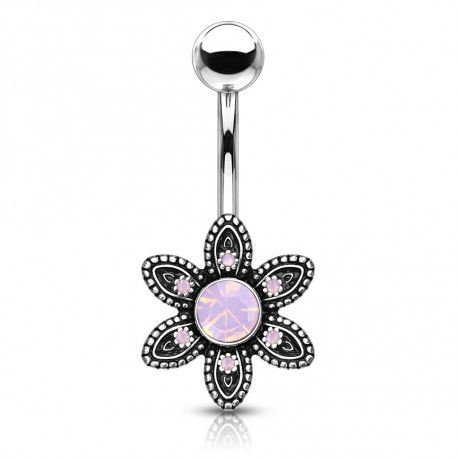 Piercing arcade 8 mm anodisé rose