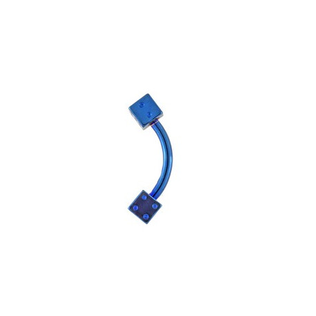 Piercing arcade 10mm avec double dés 3mm bleu Yiop Piercing arcade4,25 €