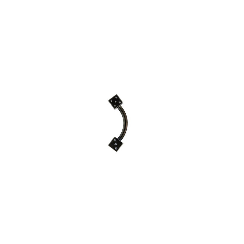 Piercing arcade 10mm avec double dés noir Nyvi Piercing arcade4,25 €