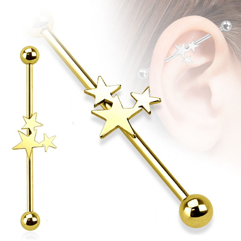 Piercing arcade 8 mm anodisé rose