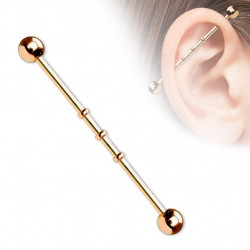 Piercing industriel 38mm or rose avec triple entailles Guh Piercing oreille4,10 €