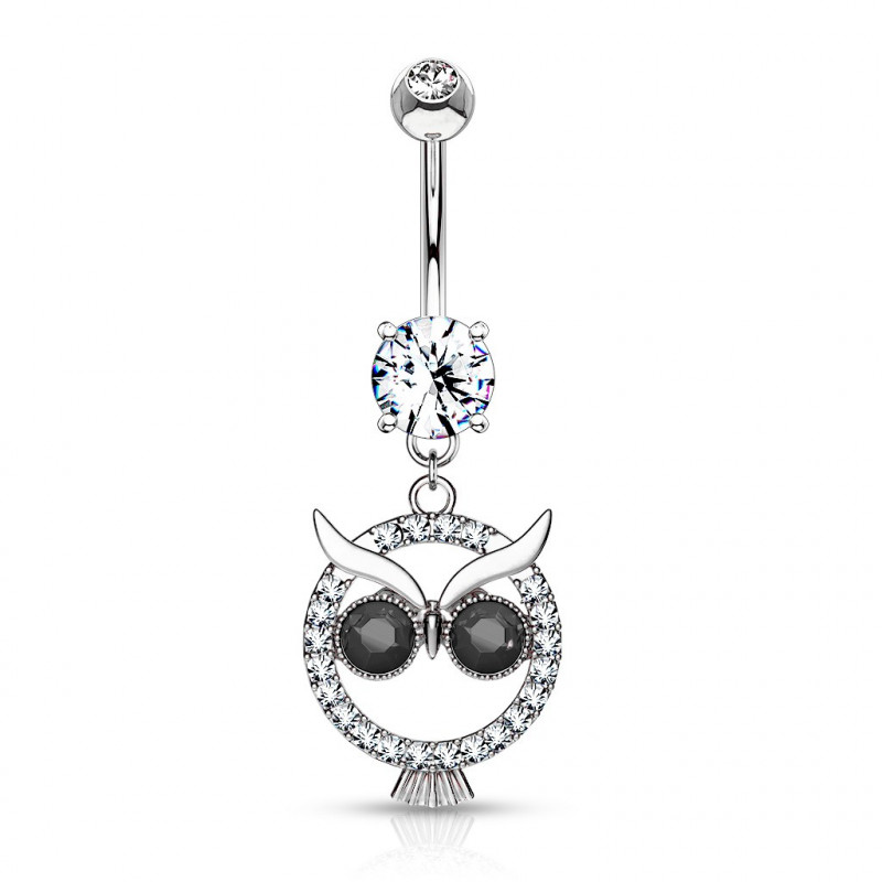 Piercing nombril hibou en crystal et yeux noir Loxy Piercing nombril7,49 €