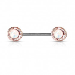 Piercing téton 14mm or rose avec opalines scintillante Fafux Piercing téton4,60 €