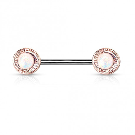 Piercing téton 14mm or rose avec opalines scintillante Fafux Piercing téton4,60 €