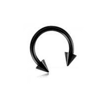 Piercing fer à cheval 14mm x 1,6 avec pics noir Pyko Piercing oreille4,35 €