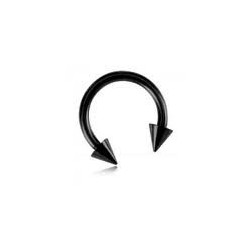 Piercing fer à cheval 14mm x 1,6 avec pics noir Pyko Piercing oreille4,35 €