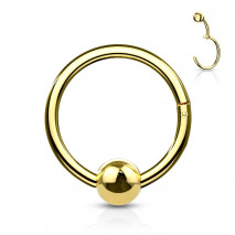 Piercing anneau articulé 8 x 1,2mm avec une boule doré Kiky Piercing oreille4,90 €