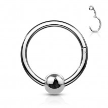 Piercing anneau articulé 8 x 1,2mm avec une boule acier Kunyx Piercing oreille4,75 €