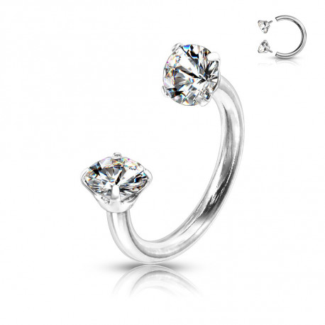 Piercing arcade 8 mm anodisé rose