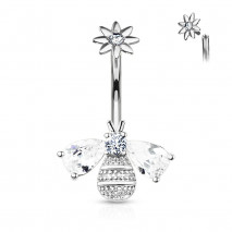 Piercing nombril abeille avec les ailes en zirconium Naqyx Piercing nombril6,49 €