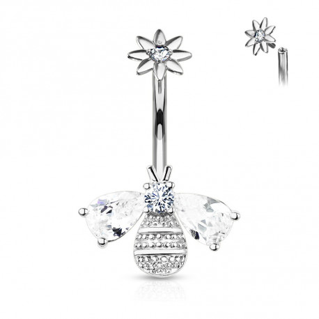 Piercing nombril abeille avec les ailes en zirconium Naqyx Piercing nombril6,49 €