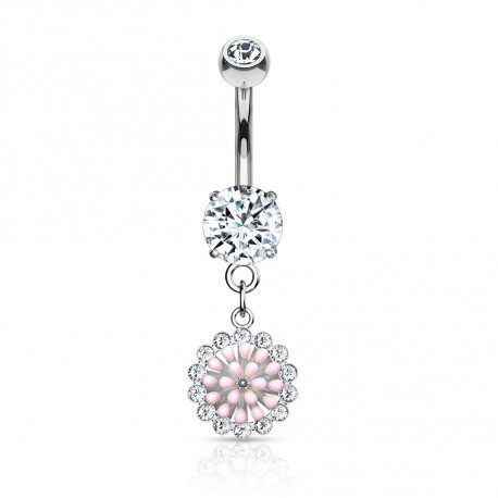 Piercing nombril pendentif avec une fleur rose Gukul Piercing nombril7,49 €
