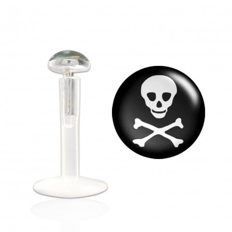 Piercing labret lèvre 10mm avec une tête de mort Doy Piercing labret3,25 €