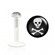 Piercing labret lèvre 6mm avec une tête de mort Doka Piercing labret3,25 €