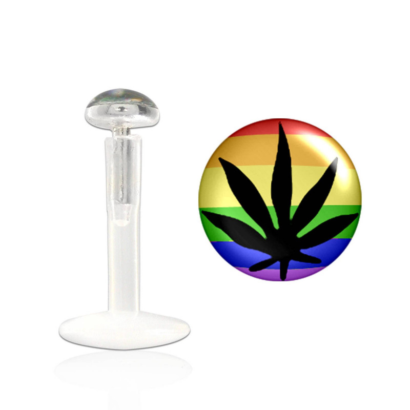 Piercing labret lévre 6mm feuille de cannabis Yeji Piercing labret3,25 €
