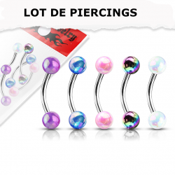 Piercing arcade 8 mm anodisé rose