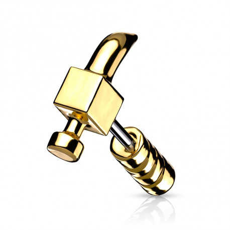 Piercing cartilage 6mm avec un marteau doré Wiuk Piercing oreille4,49 €