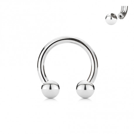 Piercing fer à cheval 11 x 1,2mm acier et boules Pyts Piercing oreille3,60 €