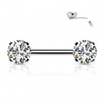 Piercing téton 10mm avec zirconiums rond blanc 6mm Wasuk Piercing téton5,30 €