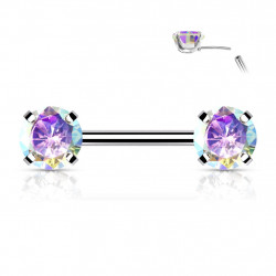 Piercing arcade 8 mm anodisé rose