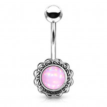Piercing arcade 8 mm anodisé rose