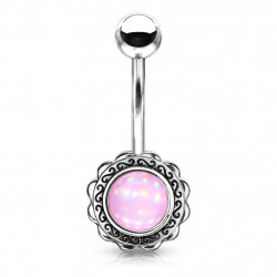 Piercing arcade 8 mm anodisé rose