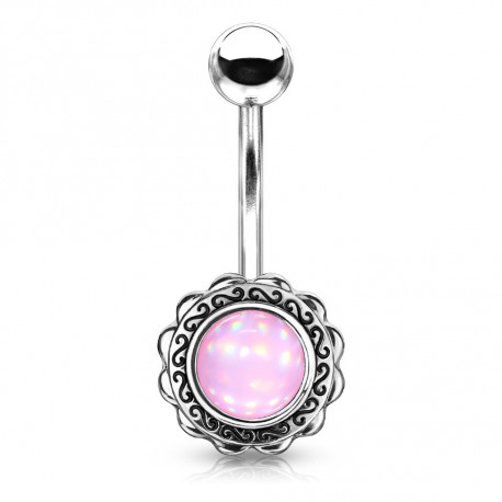 Piercing arcade 8 mm anodisé rose