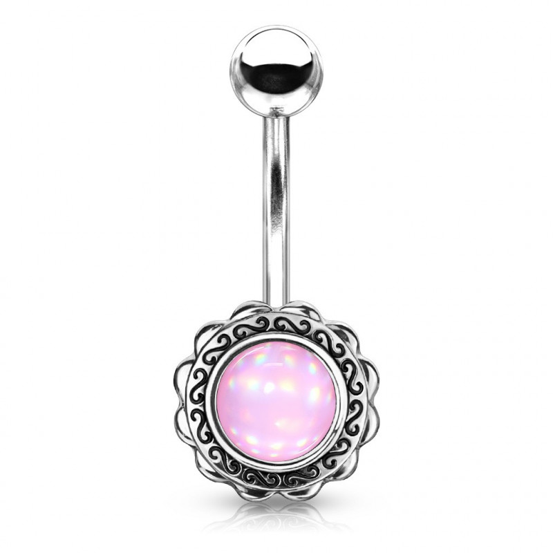 Piercing arcade 8 mm anodisé rose