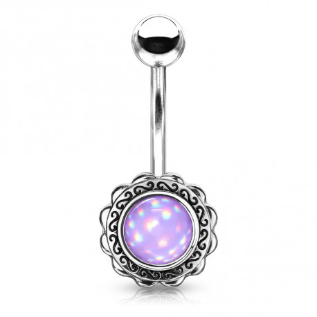 Piercing arcade 8 mm anodisé rose