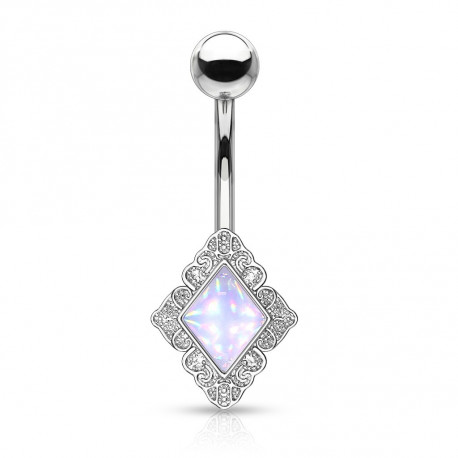 Piercing nombril losange en époxy blanc lumineux Cawy Piercing nombril3,99 €