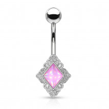 Piercing nombril losange en époxy rose lumineux Cikol Piercing nombril3,99 €