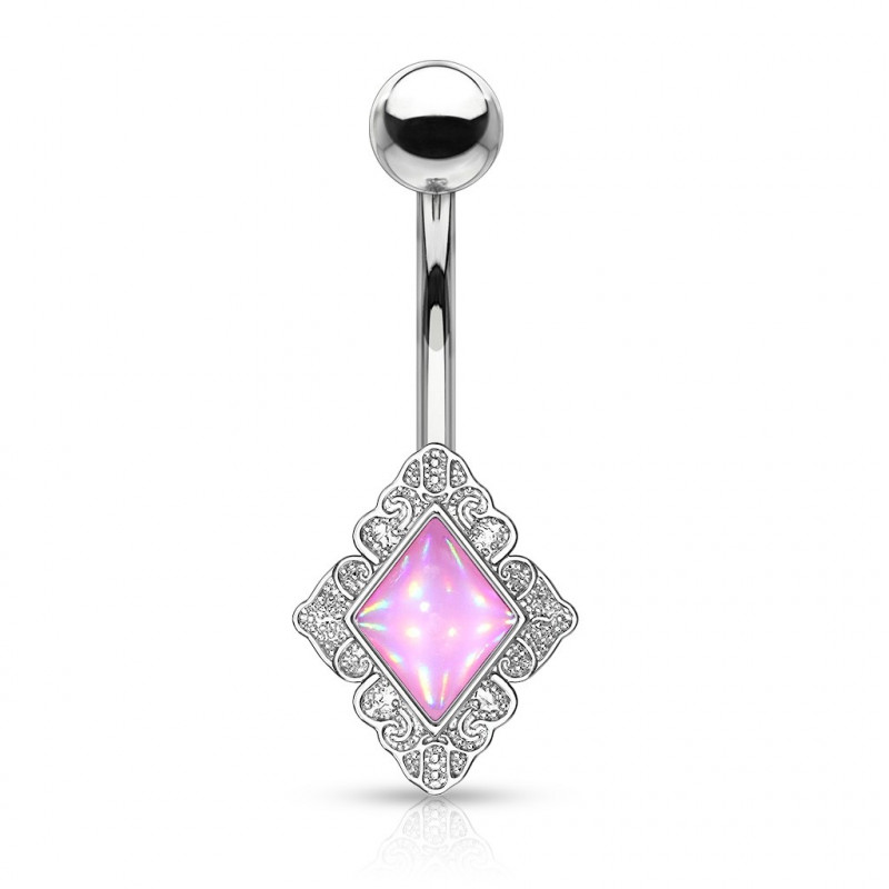 Piercing nombril losange en époxy rose lumineux Cikol Piercing nombril3,99 €