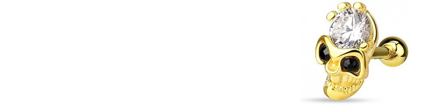 Piercing oreille tête de mort