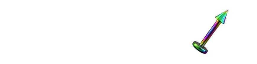 Piercing lèvre arc en ciel