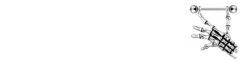 Piercing téton tête de mort