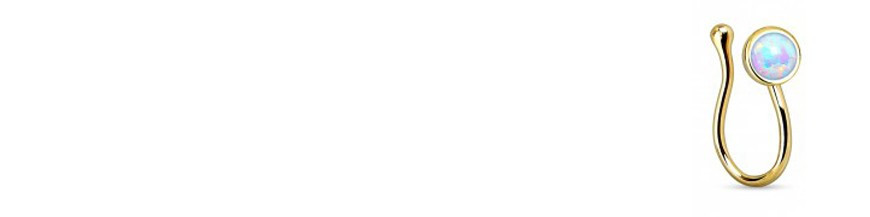 Faux piercing de nez en forme d'anneau.