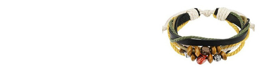 Bracelet cuir et cordes