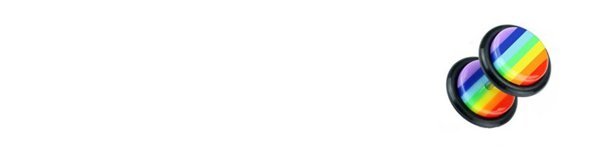 Faux piercing arc en ciel