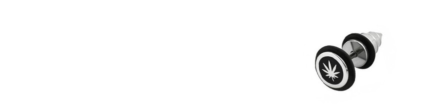 Faux piercing rasta feuille de cannabis