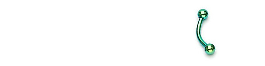 Piercing arcade vert pour une feuille de cannabis ou piercing rasta 