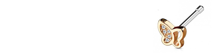 Piercing de nez rouge en pierre de cristal, zirconium.